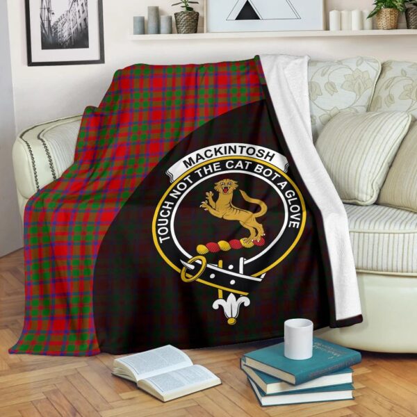 MacKintosh Modern Clan Blanket, Scottish Tartan MacKintosh Modern Clans Blanket Wave Style