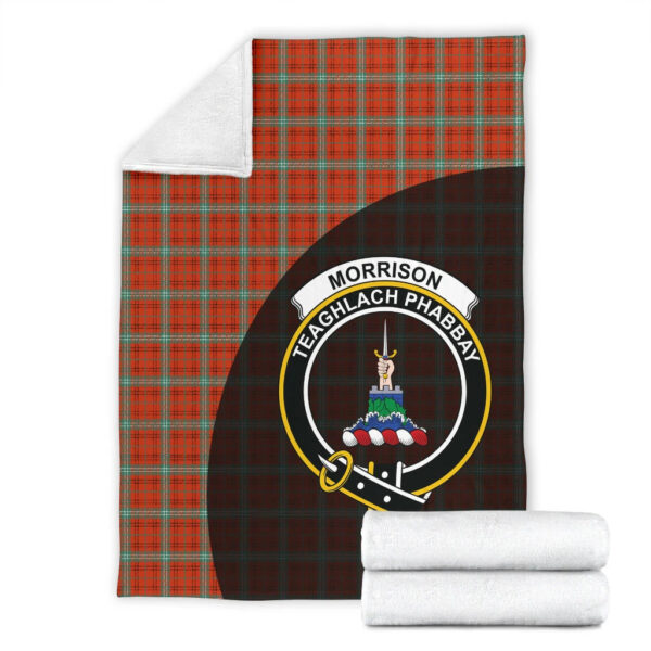 Morrison Red Ancient Clan Blanket, Scottish Tartan Morrison Red Ancient Clans Blanket Wave Style - Image 4