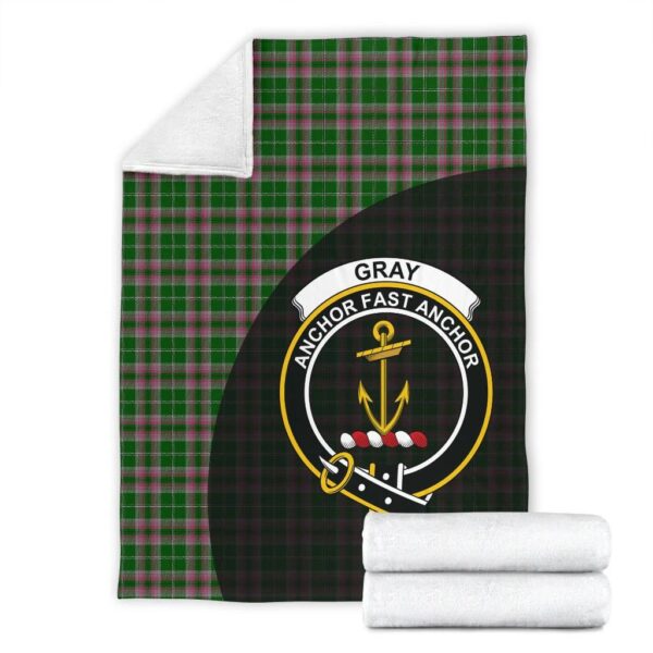 Gray Hunting Clan Blanket, Scottish Tartan Gray Hunting Clans Blanket Wave Style - Image 4