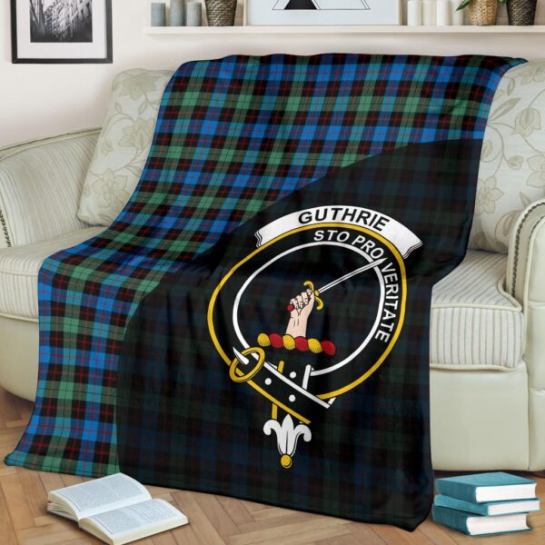 Guthrie Ancient Clan Blanket, Scottish Tartan Guthrie Ancient Clans Blanket Wave Style - Image 2