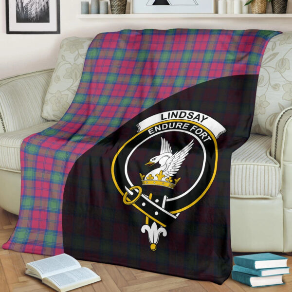 Lindsay Ancient Clan Blanket, Scottish Tartan Lindsay Ancient Clans Blanket Wave Style - Image 2