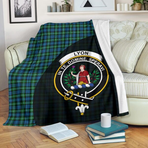 Lyon Clan Clan Blanket, Scottish Tartan Lyon Clan Clans Blanket Wave Style