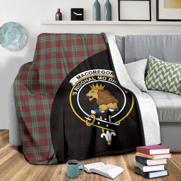 MacGregor Hunting Ancient Clan Blanket, Scottish Tartan MacGregor Hunting Ancient Clans Blanket Wave Style - Image 3