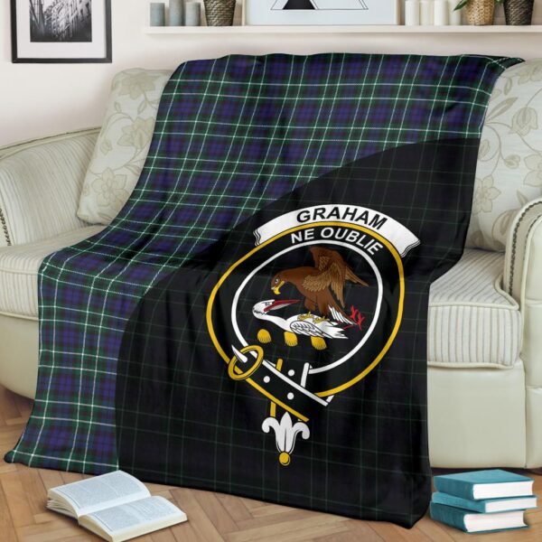 Graham of Montrose Modern Clan Blanket, Scottish Tartan Graham of Montrose Modern Clans Blanket Wave Style - Image 2