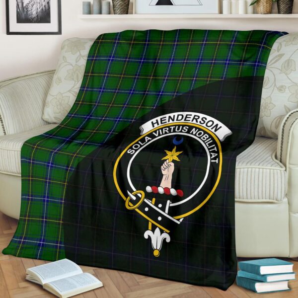 Henderson Modern Clan Blanket, Scottish Tartan Henderson Modern Clans Blanket Wave Style - Image 2