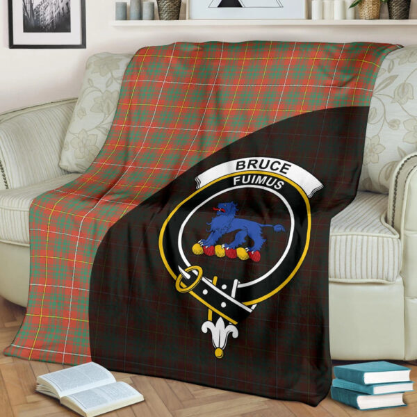 Bruce Ancient Clan Blanket, Scottish Tartan Bruce Ancient Clans Blanket Wave Style - Image 2