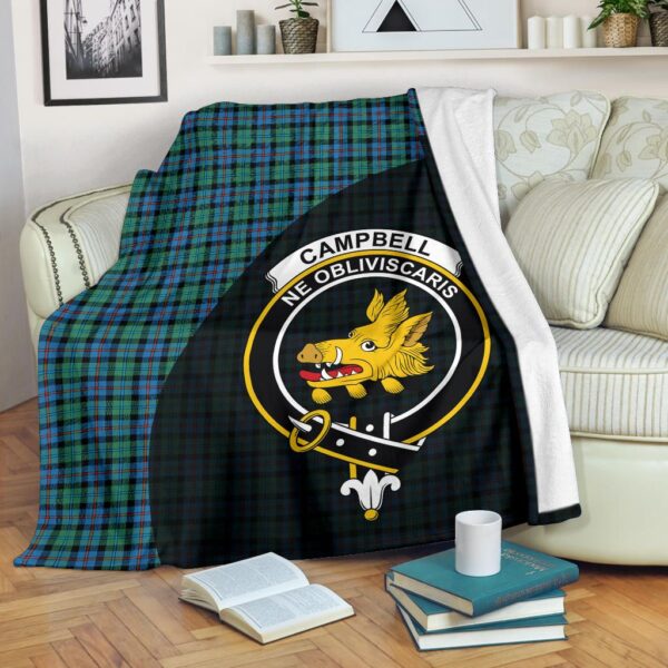 Campbell of Cawdor Ancient Clan Blanket, Scottish Tartan Campbell of Cawdor Ancient Clans Blanket Wave Style