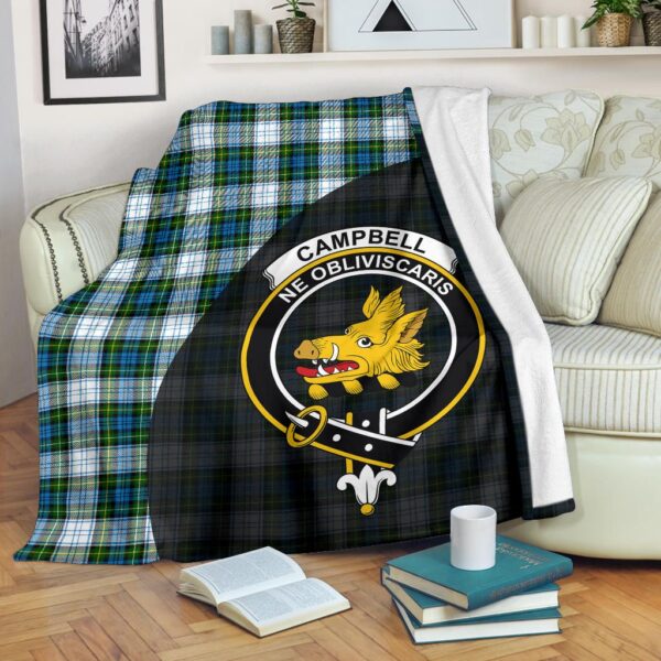 Campbell Dress Clan Blanket, Scottish Tartan Campbell Dress Clans Blanket Wave Style