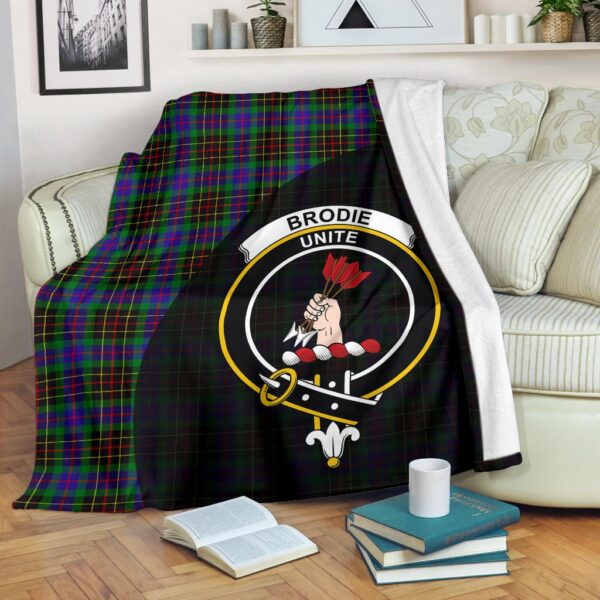 Brodie Hunting Modern Clan Blanket, Scottish Tartan Brodie Hunting Modern Clans Blanket Wave Style