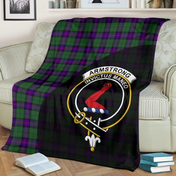 Armstrong Modern Clan Blanket, Scottish Tartan Armstrong Modern Clans Blanket Wave Style - Image 2