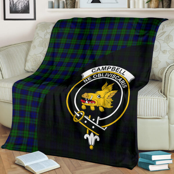 Campbell Modern Clan Blanket, Scottish Tartan Campbell Modern Clans Blanket Wave Style - Image 2