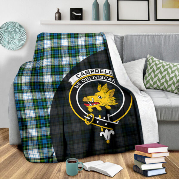 Campbell Dress Clan Blanket, Scottish Tartan Campbell Dress Clans Blanket Wave Style - Image 3