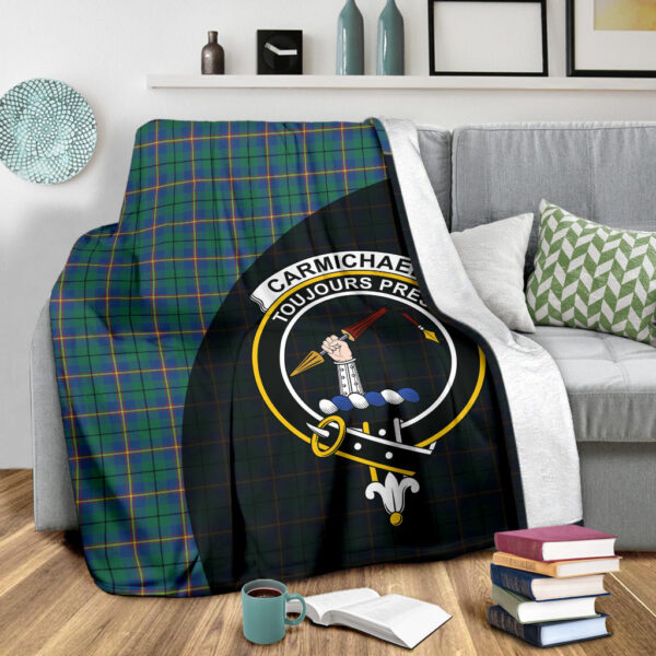 Carmichael Ancient Clan Blanket, Scottish Tartan Carmichael Ancient Clans Blanket Wave Style - Image 3