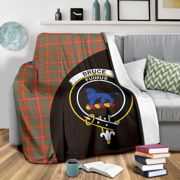 Bruce Ancient Clan Blanket, Scottish Tartan Bruce Ancient Clans Blanket Wave Style - Image 3