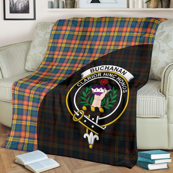 Buchanan Ancient Clan Blanket, Scottish Tartan Buchanan Ancient Clans Blanket Wave Style - Image 2