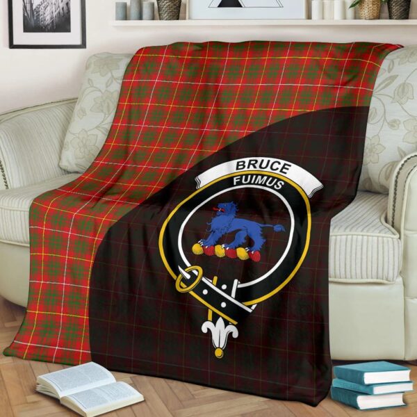 Bruce Modern Clan Blanket, Scottish Tartan Bruce Modern Clans Blanket Wave Style - Image 2