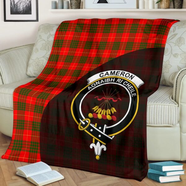 Cameron Modern Clan Blanket, Scottish Tartan Cameron Modern Clans Blanket Wave Style - Image 2