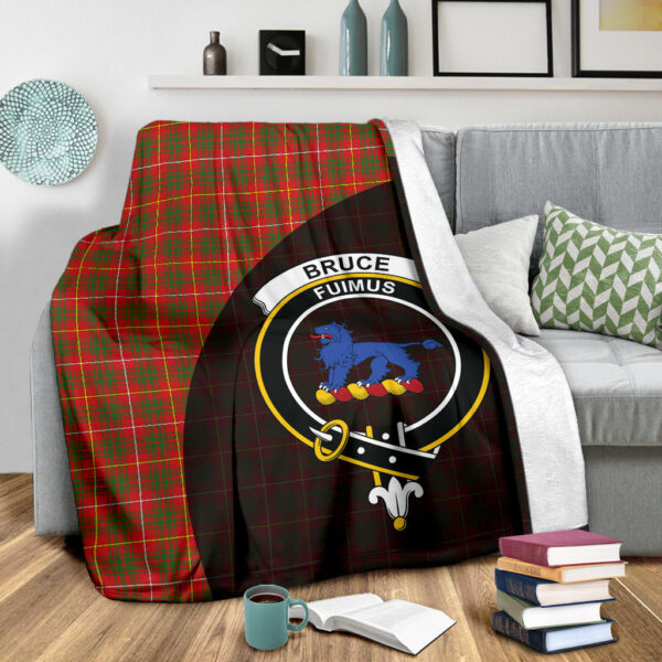 Bruce Modern Clan Blanket, Scottish Tartan Bruce Modern Clans Blanket Wave Style - Image 3