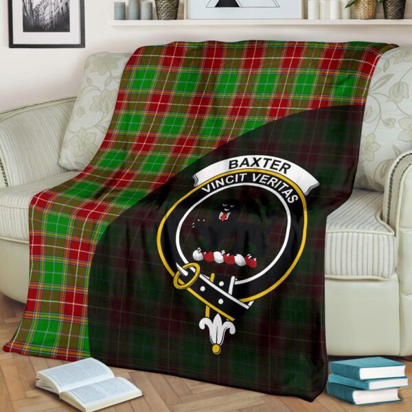 Baxter Modern Clan Blanket, Scottish Tartan Baxter Modern Clans Blanket Wave Style - Image 2