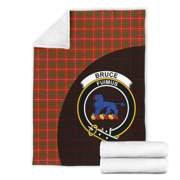 Bruce Modern Clan Blanket, Scottish Tartan Bruce Modern Clans Blanket Wave Style - Image 4