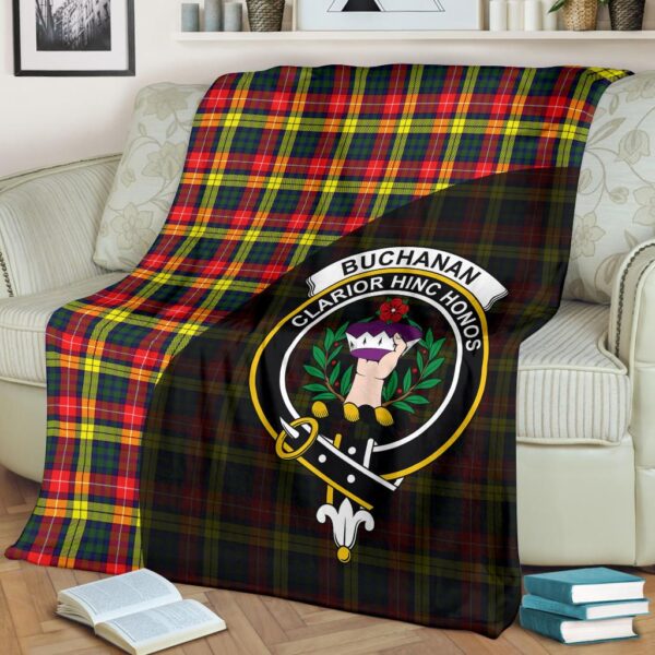 Buchanan Modern Clan Blanket, Scottish Tartan Buchanan Modern Clans Blanket Wave Style - Image 2