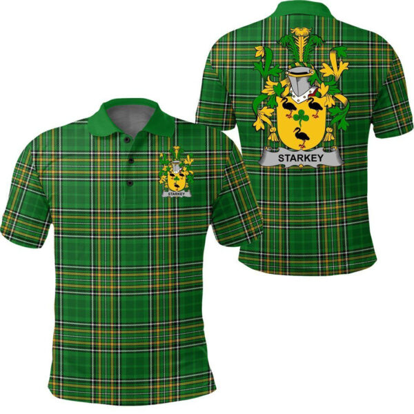 Starkey Family Crest Ireland Polo Shirt - Irish National Tartan