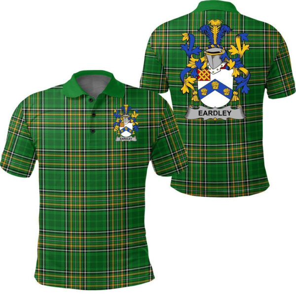 Eardley Family Crest Ireland Polo Shirt - Irish National Tartan