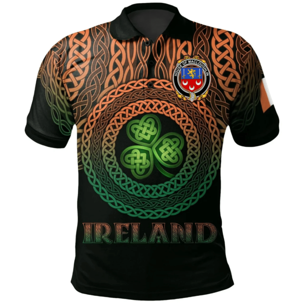 Ireland Polo Shirt - House of MACLOUGHLIN (Tirconnell) Irish Family Crest Polo Shirt - Celtic Pride - Image 2