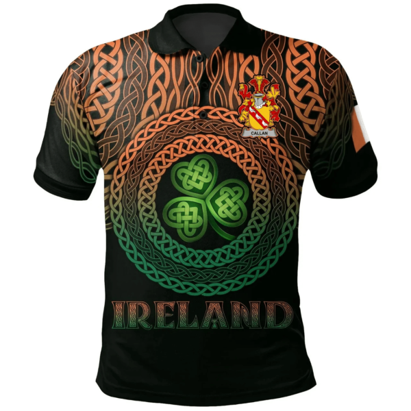 Ireland Polo Shirt - Callan or O'Callan Irish Family Crest Polo Shirt - Celtic Pride - Image 2