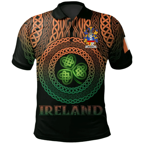 Ireland Polo Shirt - McEvoy or McKelvey Irish Family Crest Polo Shirt - Celtic Pride - Image 2