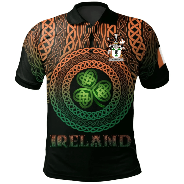 Ireland Polo Shirt - Killeen or O'Killeen Irish Family Crest Polo Shirt - Celtic Pride - Image 2