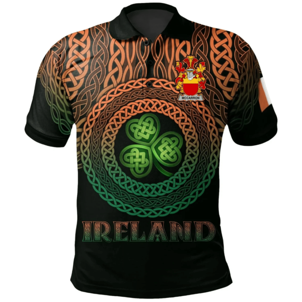 Ireland Polo Shirt - McCarron Irish Family Crest Polo Shirt - Celtic Pride - Image 2