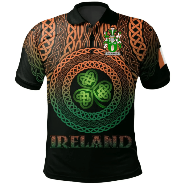 Ireland Polo Shirt - Loughnan or O'Loughnan Irish Family Crest Polo Shirt - Celtic Pride - Image 2