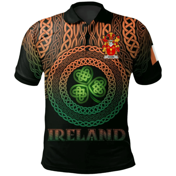 Ireland Polo Shirt - Adams Irish Family Crest Polo Shirt - Celtic Pride - Image 2