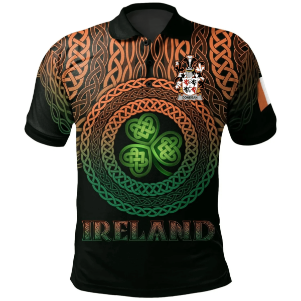 Ireland Polo Shirt - Donegan or O'Donagan Irish Family Crest Polo Shirt - Celtic Pride - Image 2