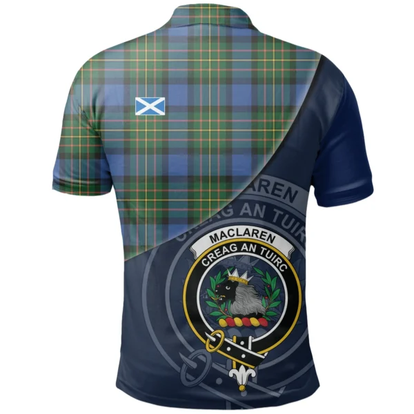 MacLaren Ancient Clan Polo Shirt, Scottish Tartan MacLaren Ancient Clans Polo Shirt - Image 2