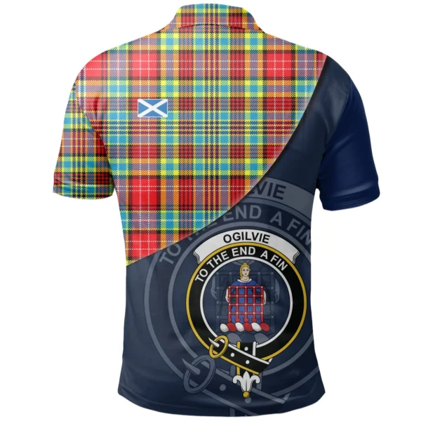 Ogilvie Clan Polo Shirt, Scottish Tartan Ogilvie Clans Polo Shirt - Image 2