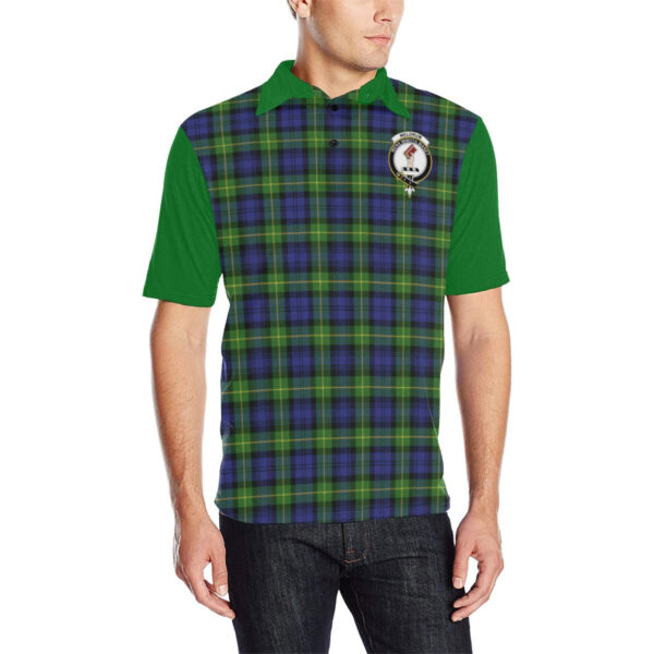 Tartan Polo, Meldrum Plaid Mens Polo Shirt - Image 3