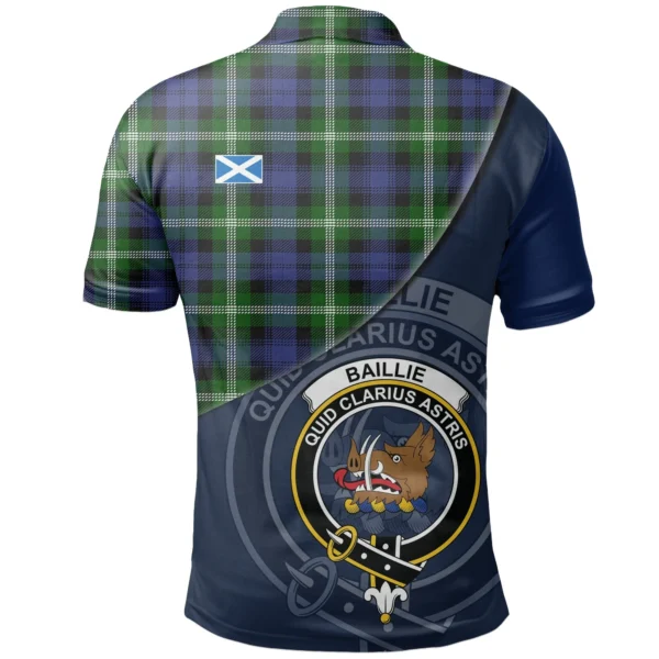 Baillie Modern Clan Polo Shirt, Scottish Tartan Baillie Modern Clans Polo Shirt - Image 2