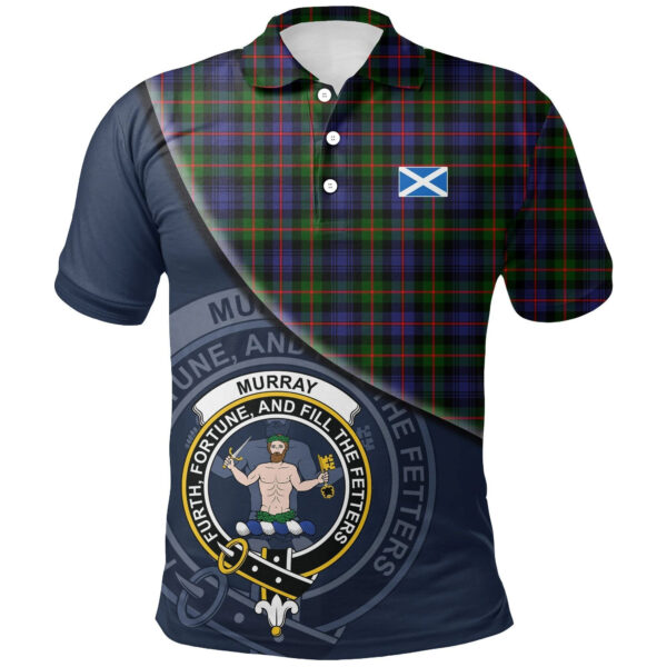 Murray of Atholl Modern Clan Polo Shirt, Scottish Tartan Murray of Atholl Modern Clans Polo Shirt