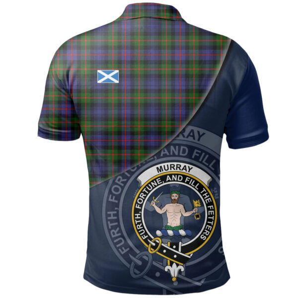 Murray of Atholl Modern Clan Polo Shirt, Scottish Tartan Murray of Atholl Modern Clans Polo Shirt - Image 2