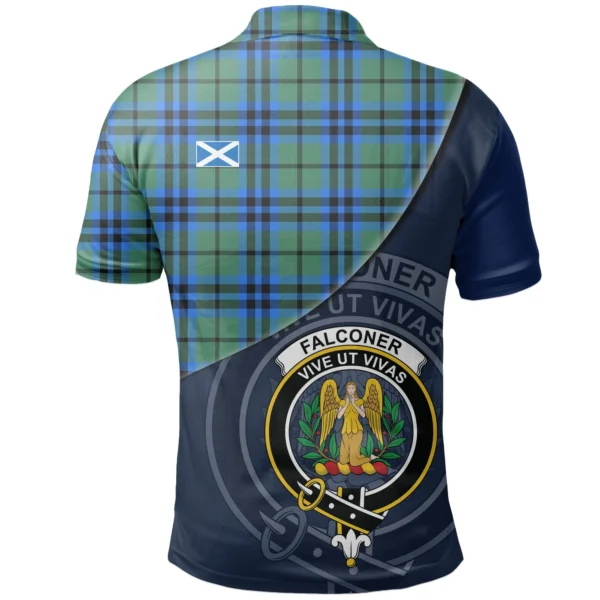 Falconer Clan Polo Shirt, Scottish Tartan Falconer Clans Polo Shirt - Image 2