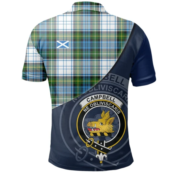 Campbell Dress Ancient Clan Polo Shirt, Scottish Tartan Campbell Dress Ancient Clans Polo Shirt - Image 3