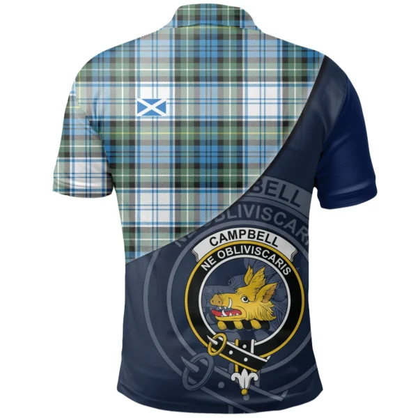 Campbell Dress Ancient Clan Polo Shirt, Scottish Tartan Campbell Dress Ancient Clans Polo Shirt - Image 2