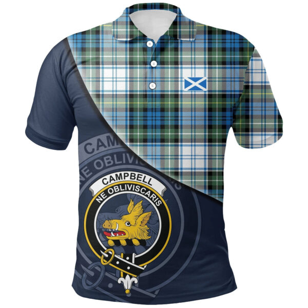 Campbell Dress Ancient Clan Polo Shirt, Scottish Tartan Campbell Dress Ancient Clans Polo Shirt