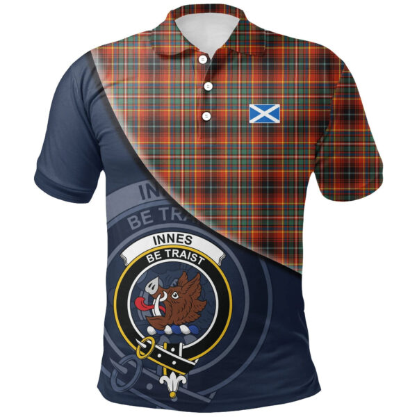 Innes Ancient Clan Polo Shirt, Scottish Tartan Innes Ancient Clans Polo Shirt