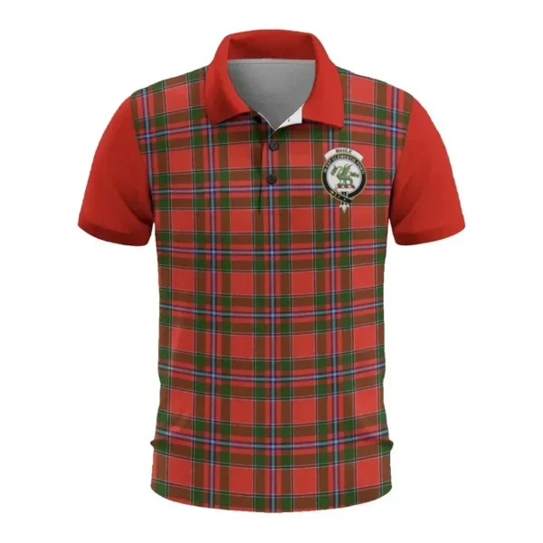 Tartan Polo, Maule Plaid Mens Polo Shirt