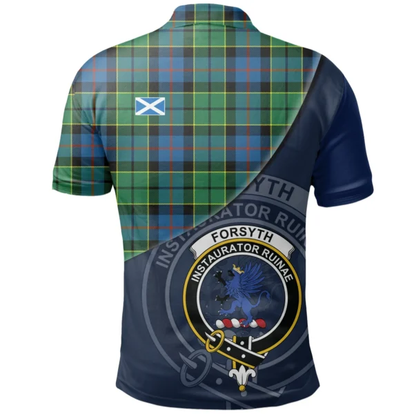 Forsyth Ancient Clan Polo Shirt, Scottish Tartan Forsyth Ancient Clans Polo Shirt - Image 2