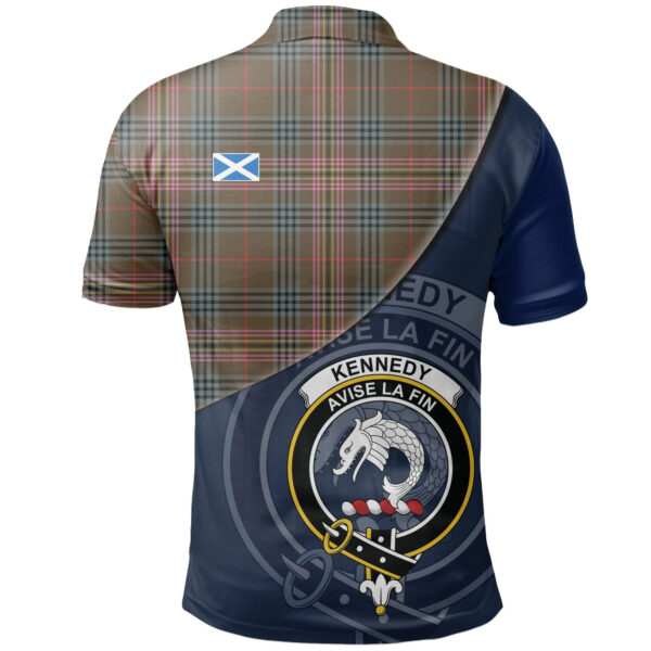 Kennedy Weathered Clan Polo Shirt, Scottish Tartan Kennedy Weathered Clans Polo Shirt - Image 2