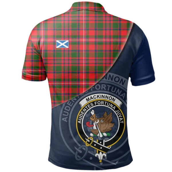 MacKinnon Modern Clan Polo Shirt, Scottish Tartan MacKinnon Modern Clans Polo Shirt - Image 2